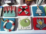 Love these happy tiles by Ed and Kate Coleman at Over the Moon!